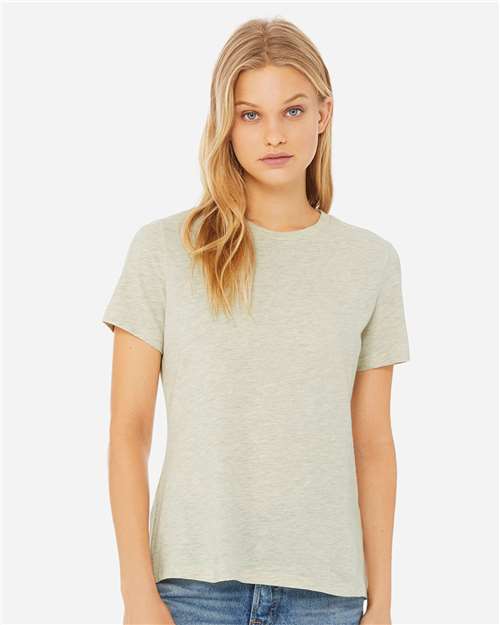 BELLA + CANVAS - Camiseta de corte relajado para mujer con tejido CVC jaspeado - 6400CVC