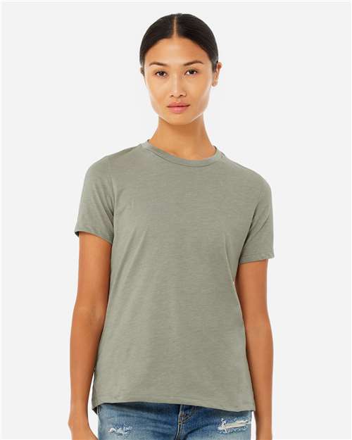 BELLA + CANVAS - Camiseta de corte relajado para mujer con tejido CVC jaspeado - 6400CVC