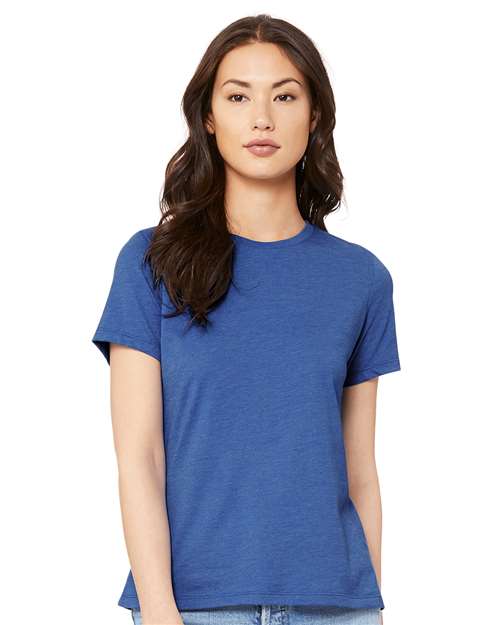 BELLA + CANVAS - Camiseta de corte relajado para mujer con tejido CVC jaspeado - 6400CVC