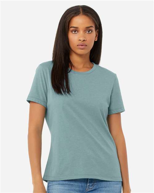 BELLA + CANVAS - Camiseta de corte relajado para mujer con tejido CVC jaspeado - 6400CVC