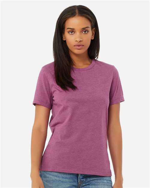 BELLA + CANVAS - Camiseta de corte relajado para mujer con tejido CVC jaspeado - 6400CVC