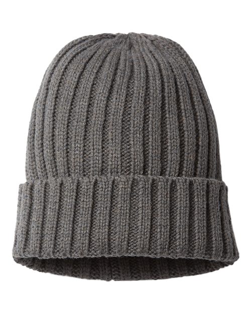 Atlantis Headwear - Gorro de punto trenzado sostenible con puños - SHORE