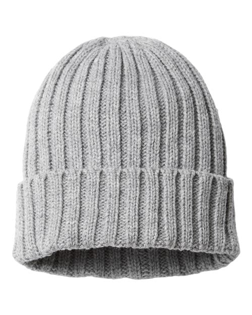 Atlantis Headwear - Gorro de punto trenzado sostenible con puños - SHORE