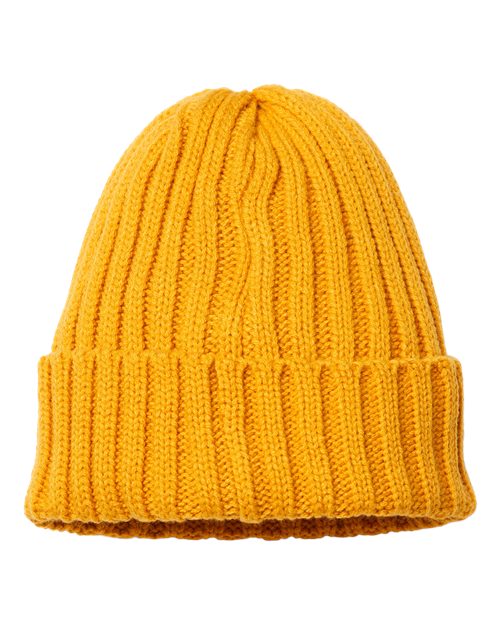 Atlantis Headwear - Gorro de punto trenzado sostenible con puños - SHORE