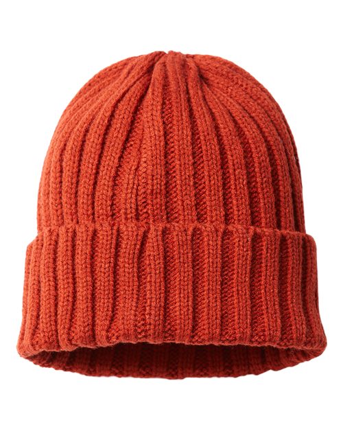 Atlantis Headwear - Gorro de punto trenzado sostenible con puños - SHORE