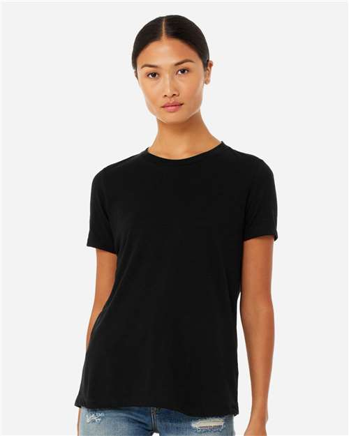 BELLA + CANVAS - Camiseta de corte relajado para mujer con tejido CVC jaspeado - 6400CVC