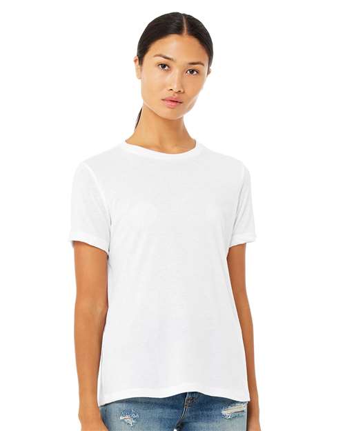 BELLA + CANVAS - Camiseta de corte relajado para mujer con tejido CVC jaspeado - 6400CVC