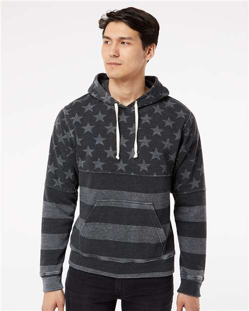 J. America - Men's Triblend Fleece Hooded Sweatshirt - 8871