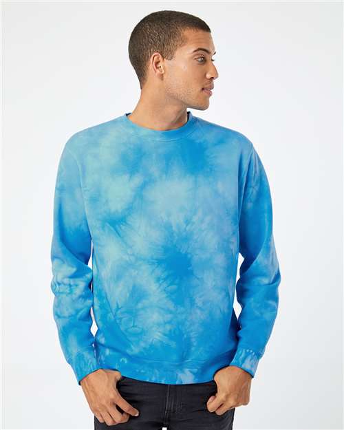 Independent Trading Co. - Unisex Midweight Tie-Dyed Crewneck Sweatshirt - PRM3500TD