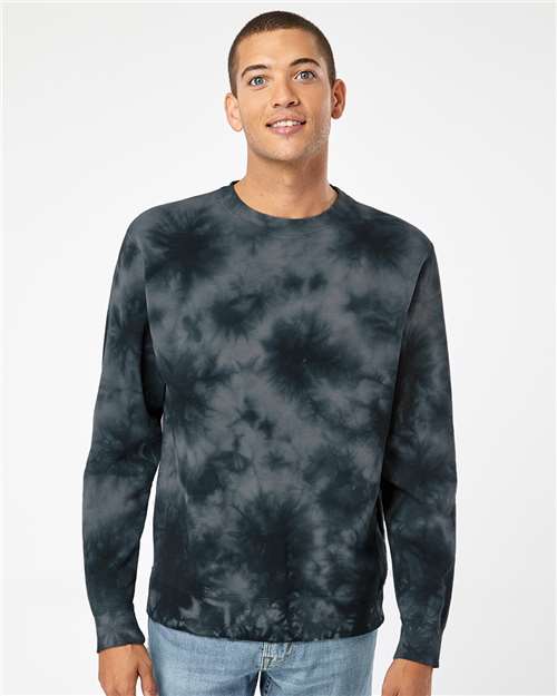Independent Trading Co. - Unisex Midweight Tie-Dyed Crewneck Sweatshirt - PRM3500TD