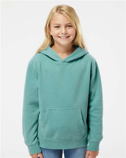 Independent Trading Co. - Sudadera juvenil con capucha, teñido con pigmentos y peso medio - PRM1500Y