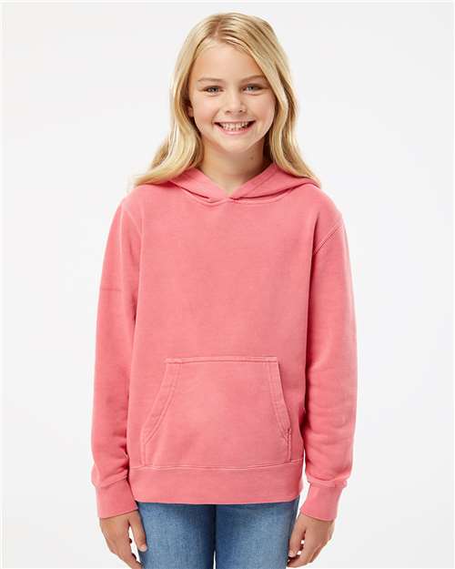 Independent Trading Co. - Sudadera juvenil con capucha, teñido con pigmentos y peso medio - PRM1500Y