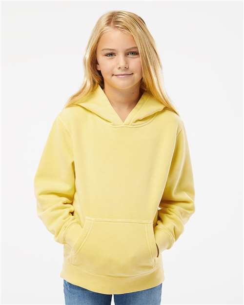 Independent Trading Co. - Sudadera juvenil con capucha, teñido con pigmentos y peso medio - PRM1500Y