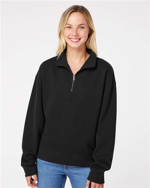 MV Sport - Women's Sueded Fleece Quarter-Zip Sweatshirt - W22713