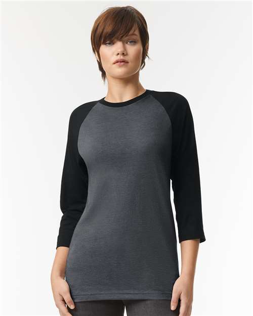 American Apparel - Unisex CVC Raglan Tee - 2003CVC