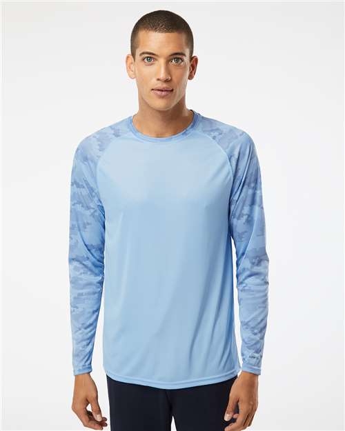 Paragon - Unisex Cayman Performance Camo Colorblocked Long Sleeve T-Shirt - 216