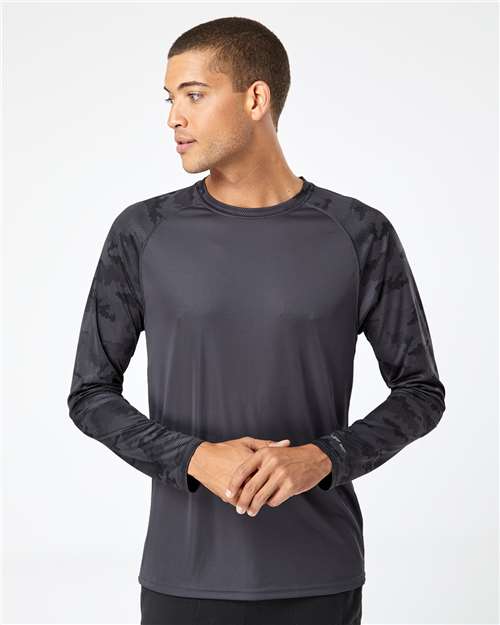 Paragon - Unisex Cayman Performance Camo Colorblocked Long Sleeve T-Shirt - 216