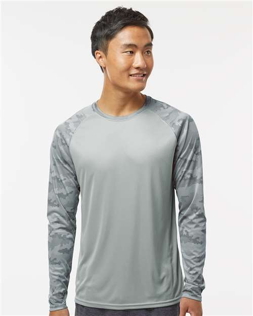 Paragon - Unisex Cayman Performance Camo Colorblocked Long Sleeve T-Shirt - 216