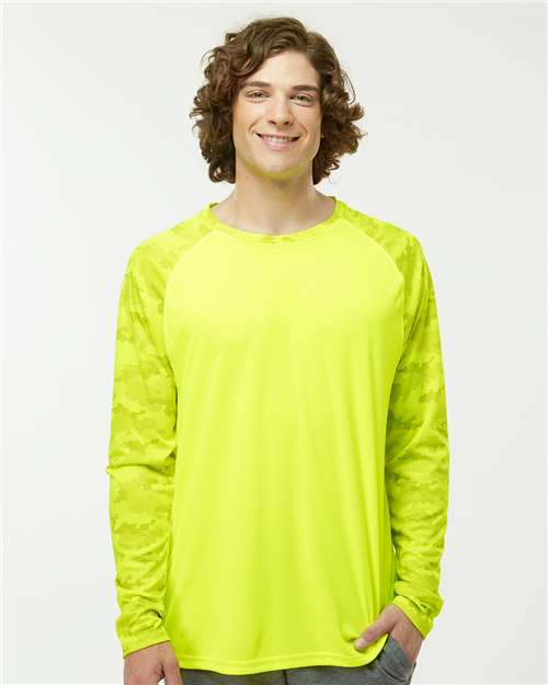 Paragon - Unisex Cayman Performance Camo Colorblocked Long Sleeve T-Shirt - 216